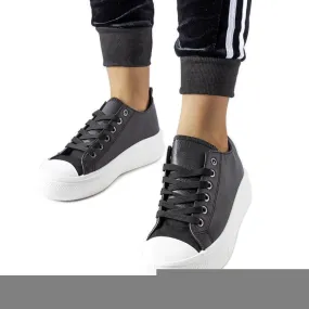 Zwarte Peculiar-platformsneakers